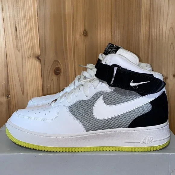 2008 Nike Air Force 1 mid volt yellow white - Picture 2 of 11